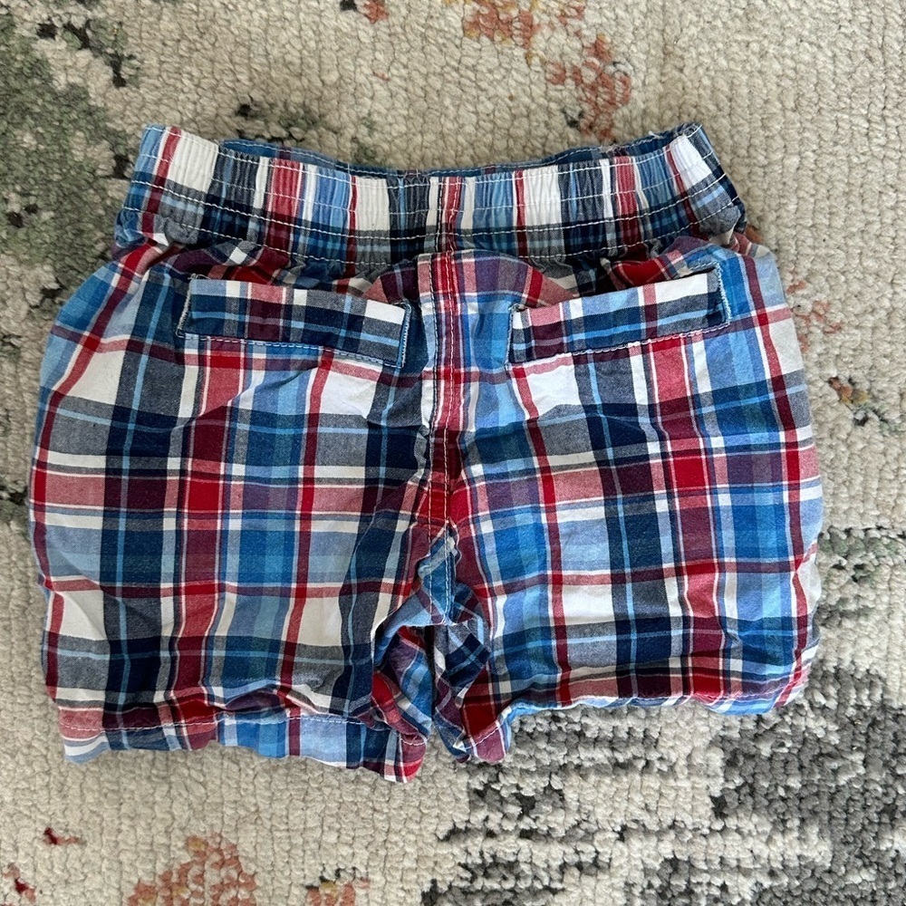Vintage Y2K Baby Boy Plaid Red White Blue Cotton Shorts 

Adorable
100% cotton